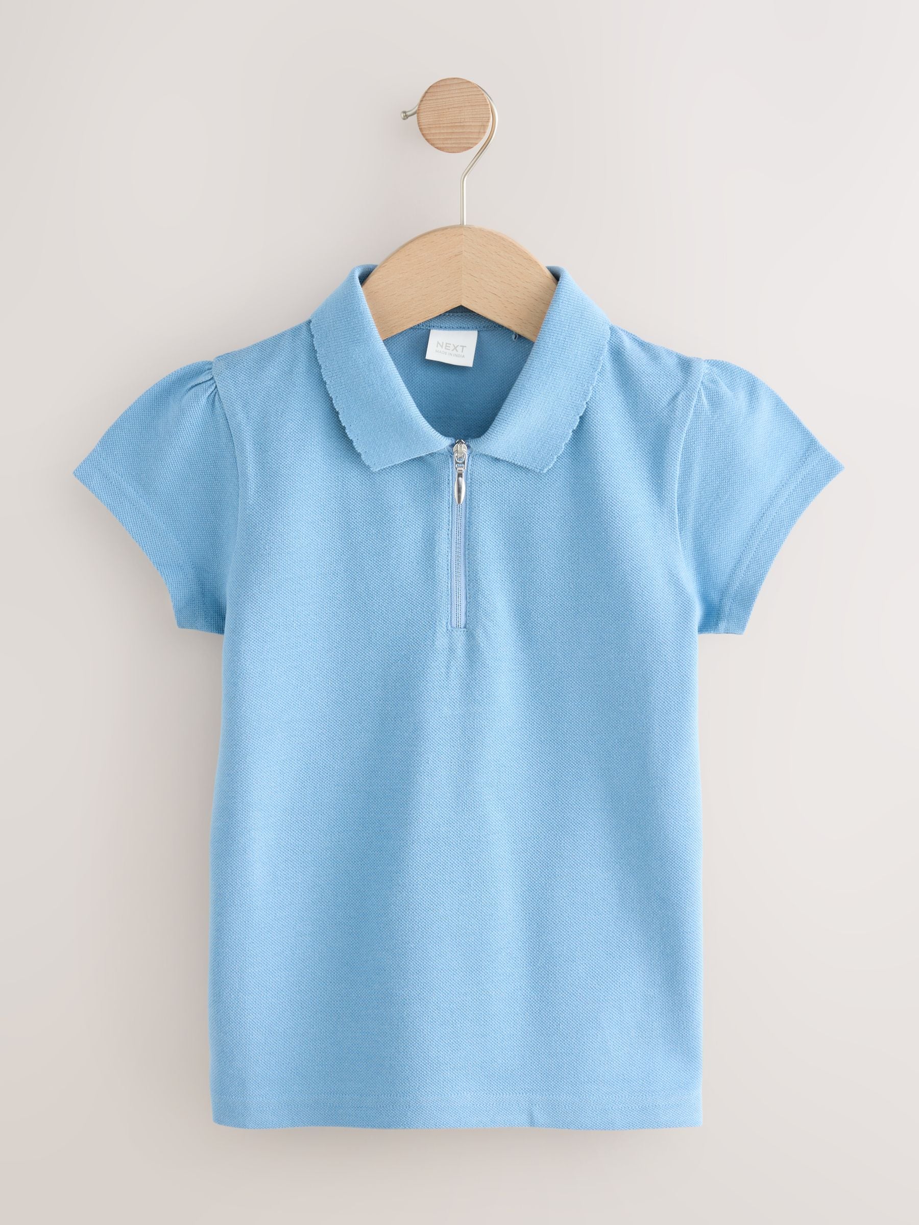 Dsiney Kidz - Blue Girls 2 Pack 100% Cotton Zip Polo Shirts (3-16yrs) image 2