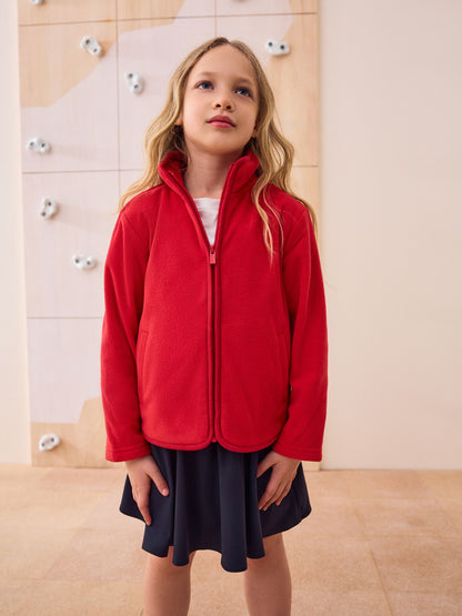 Dsiney Kidz - Red Zip-Up Fleece Jacket With Pockets (3-16yrs) image 1
