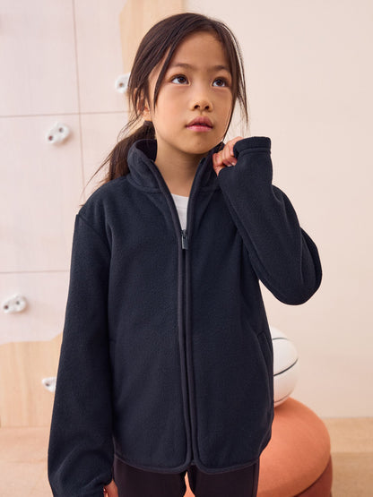 Dsiney Kidz - Black Zip-Up Fleece Jacket With Pockets (3-16yrs) image 1