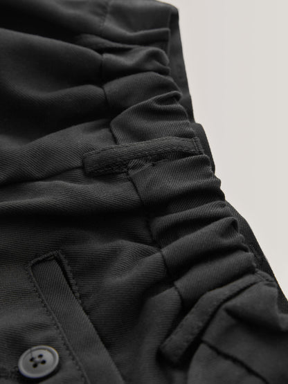 Dsiney Kidz - Black Straight Leg Pull On Waist School Trousers 2 Pack (3-17yrs) image 6