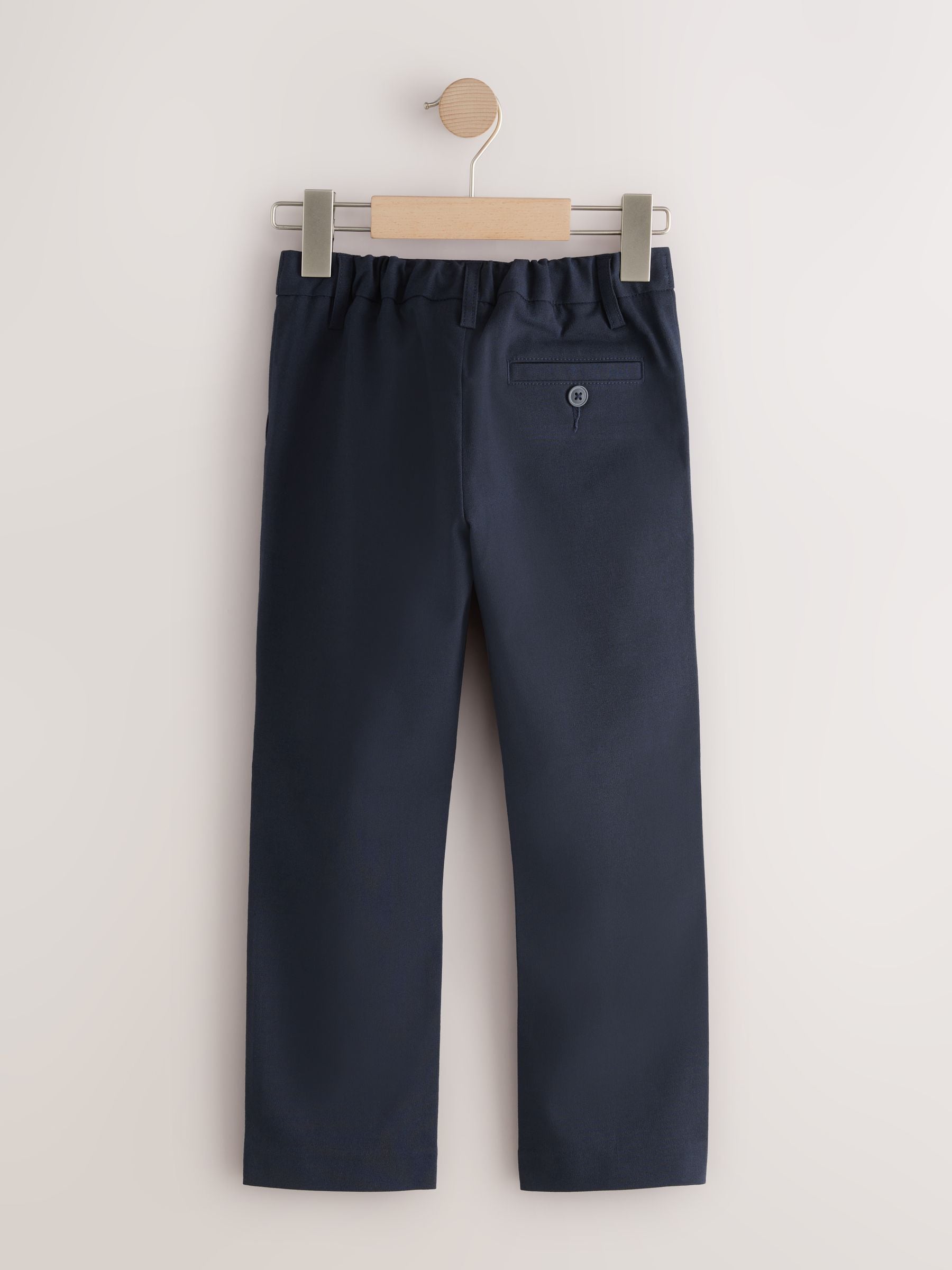Dsiney Kidz - Navy Skinny School Formal Stretch Pull On Waist Trousers (3-17yrs) image 2