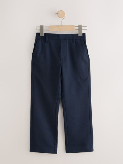 Dsiney Kidz - Navy Straight Leg Pull On Waist School Trousers 2 Pack (3-17yrs) image 2
