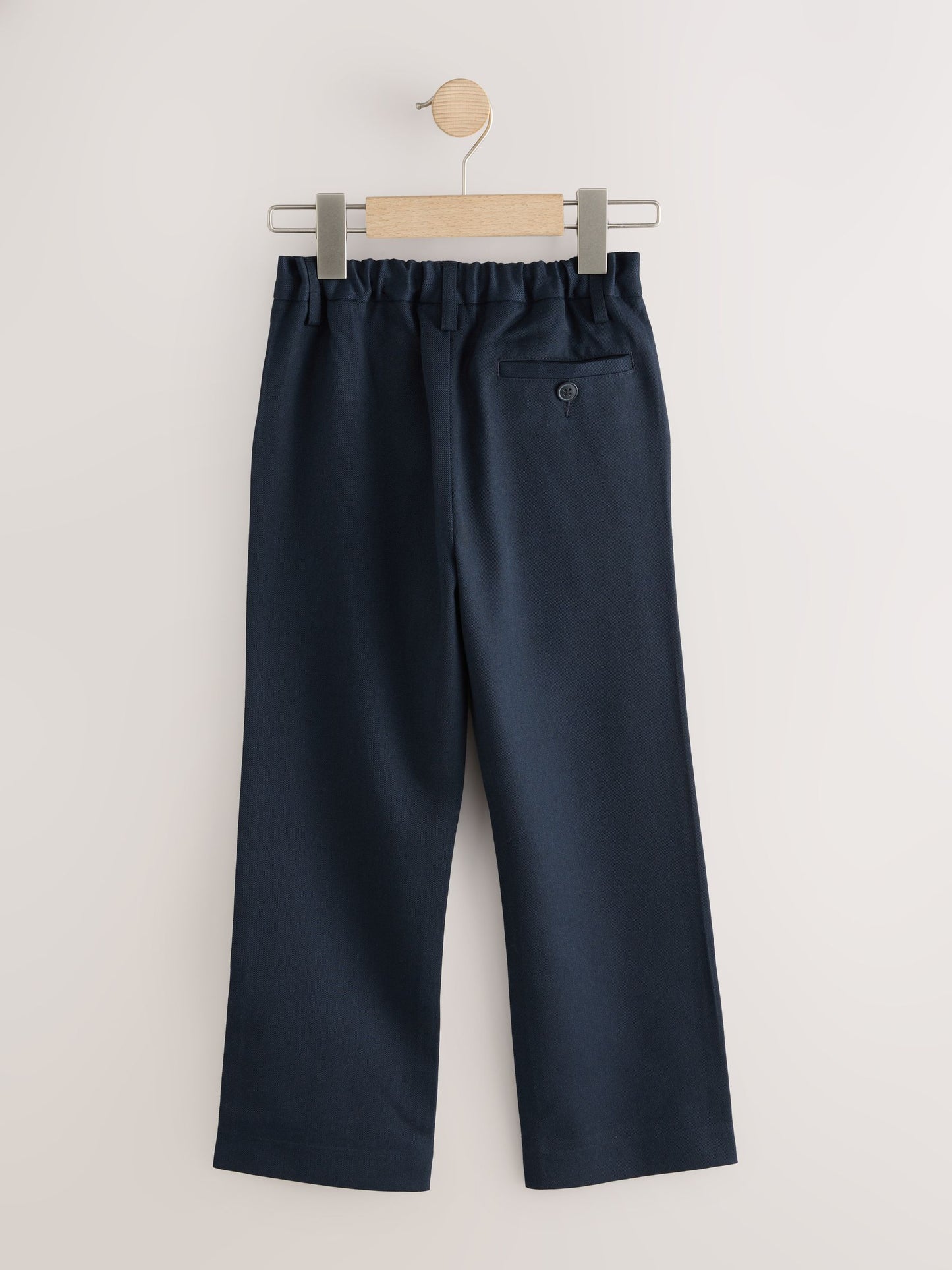 Dsiney Kidz - Navy Straight Leg Pull On Waist School Trousers 2 Pack (3-17yrs) image 3