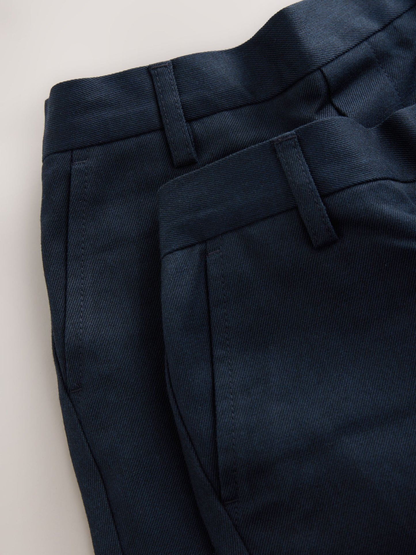 Dsiney Kidz - Navy Straight Leg Pull On Waist School Trousers 2 Pack (3-17yrs) image 6