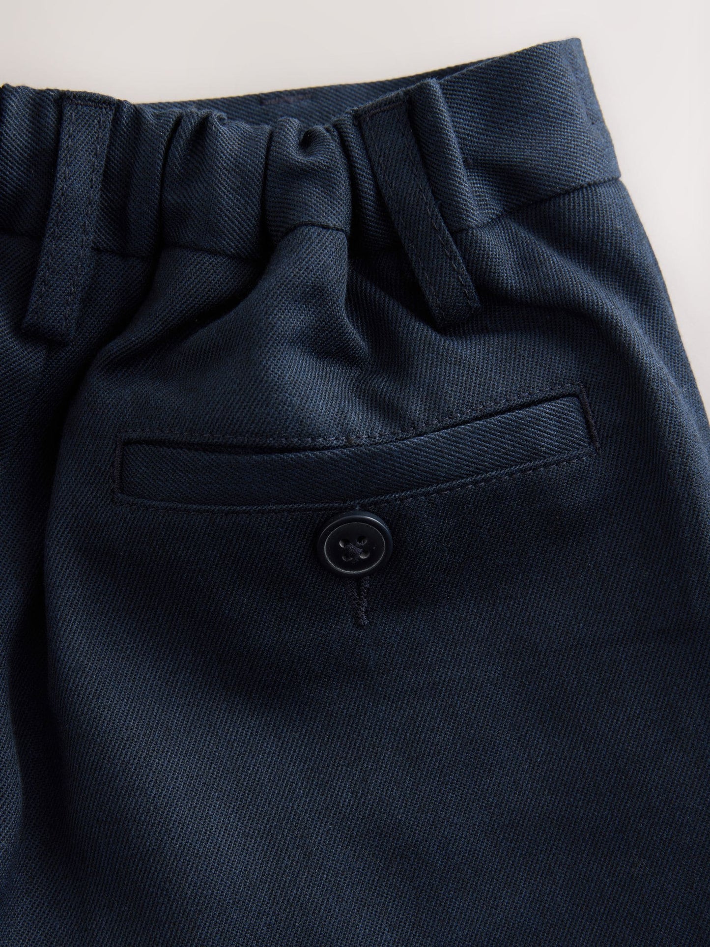 Dsiney Kidz - Navy Straight Leg Pull On Waist School Trousers 2 Pack (3-17yrs) image 7