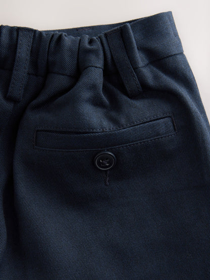 Dsiney Kidz - Navy Straight Leg Pull On Waist School Trousers 2 Pack (3-17yrs) image 7