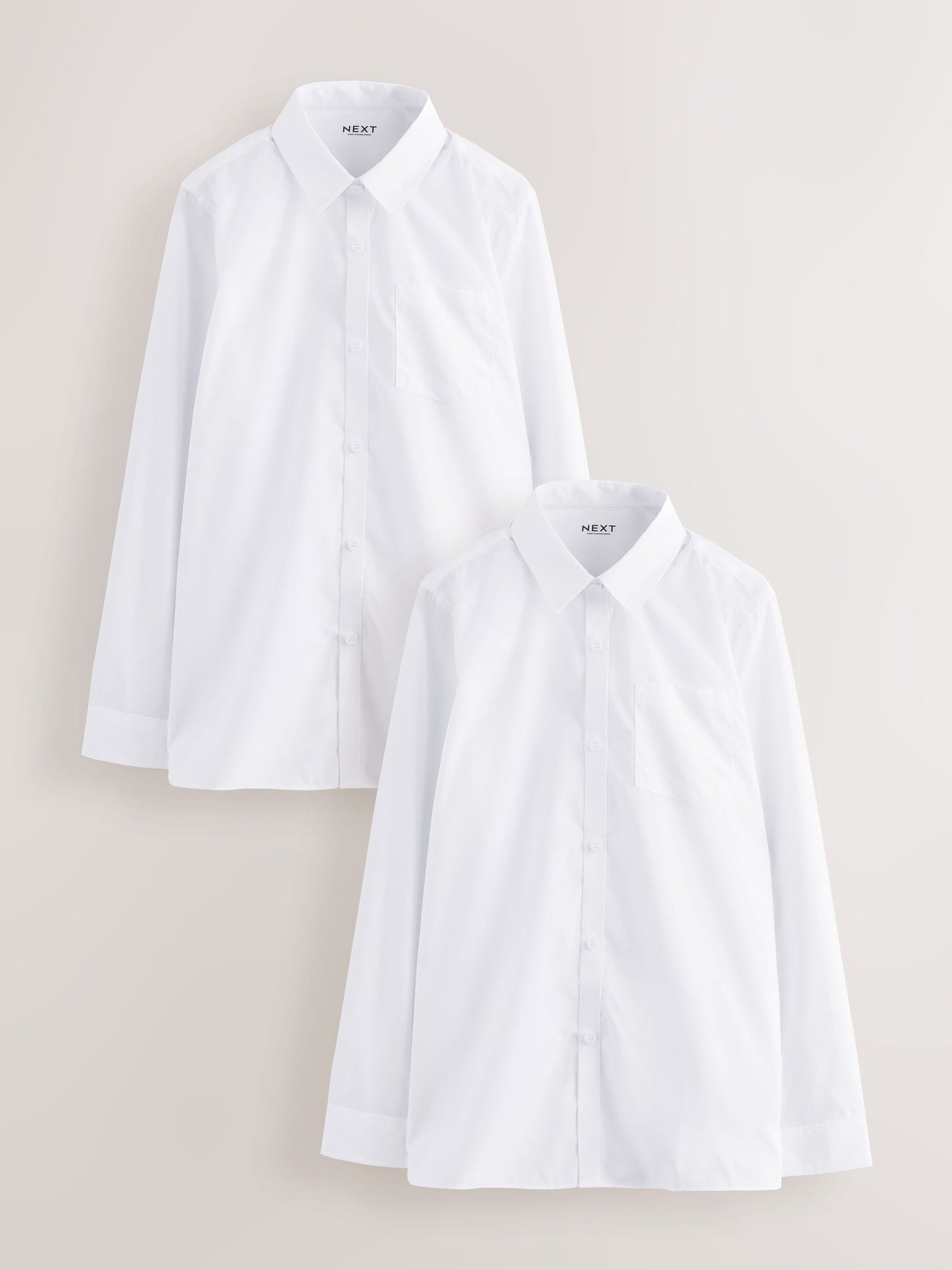 Dsiney Kidz - White Regular Fit Extra Long Sleeve School Shirt (10-17yrs) image 1