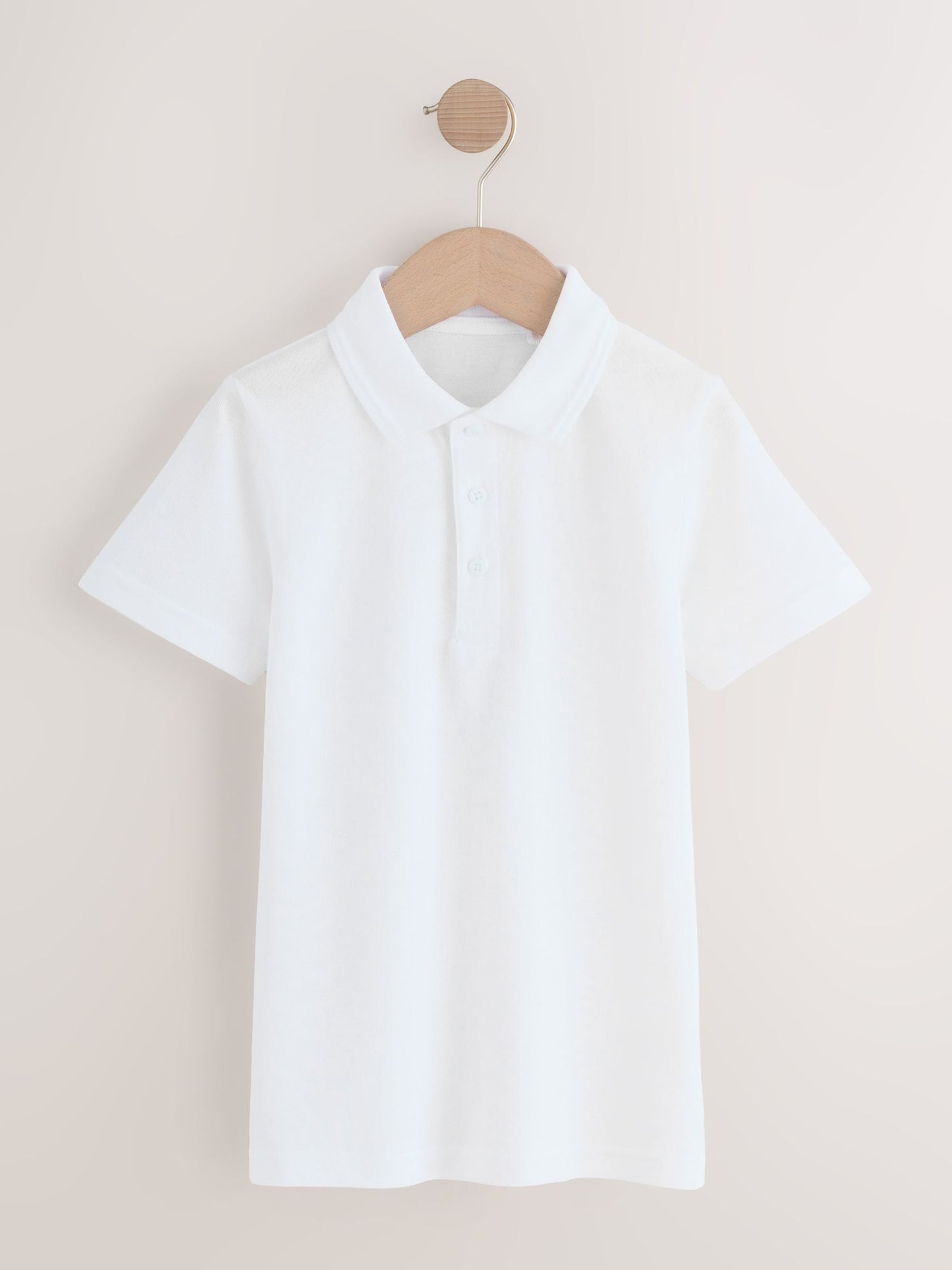Dsiney Kidz - White Slim Fit Cotton School Short Sleeve Shirts 5 Pack (3-16yrs) image 2