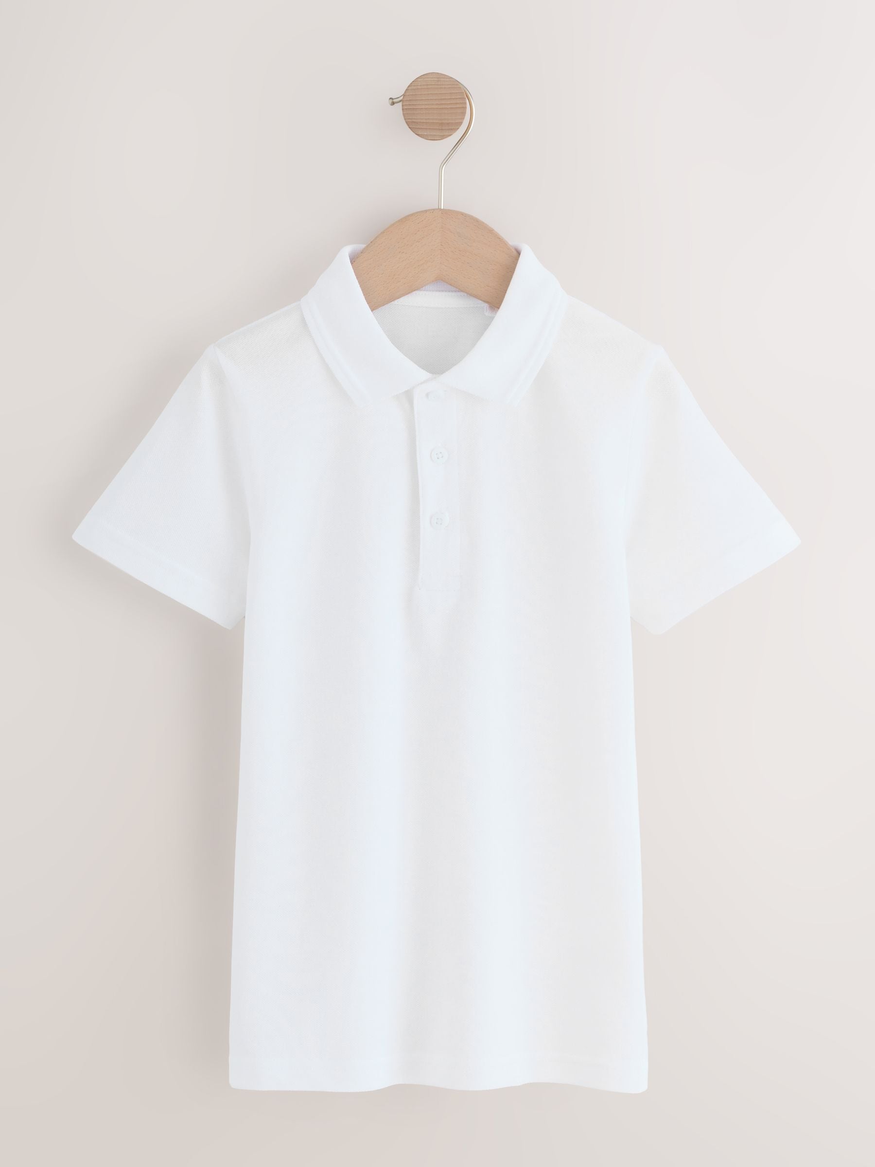 Dsiney Kidz - White Slim Fit Cotton School Short Sleeve Shirts 5 Pack (3-16yrs) image 2
