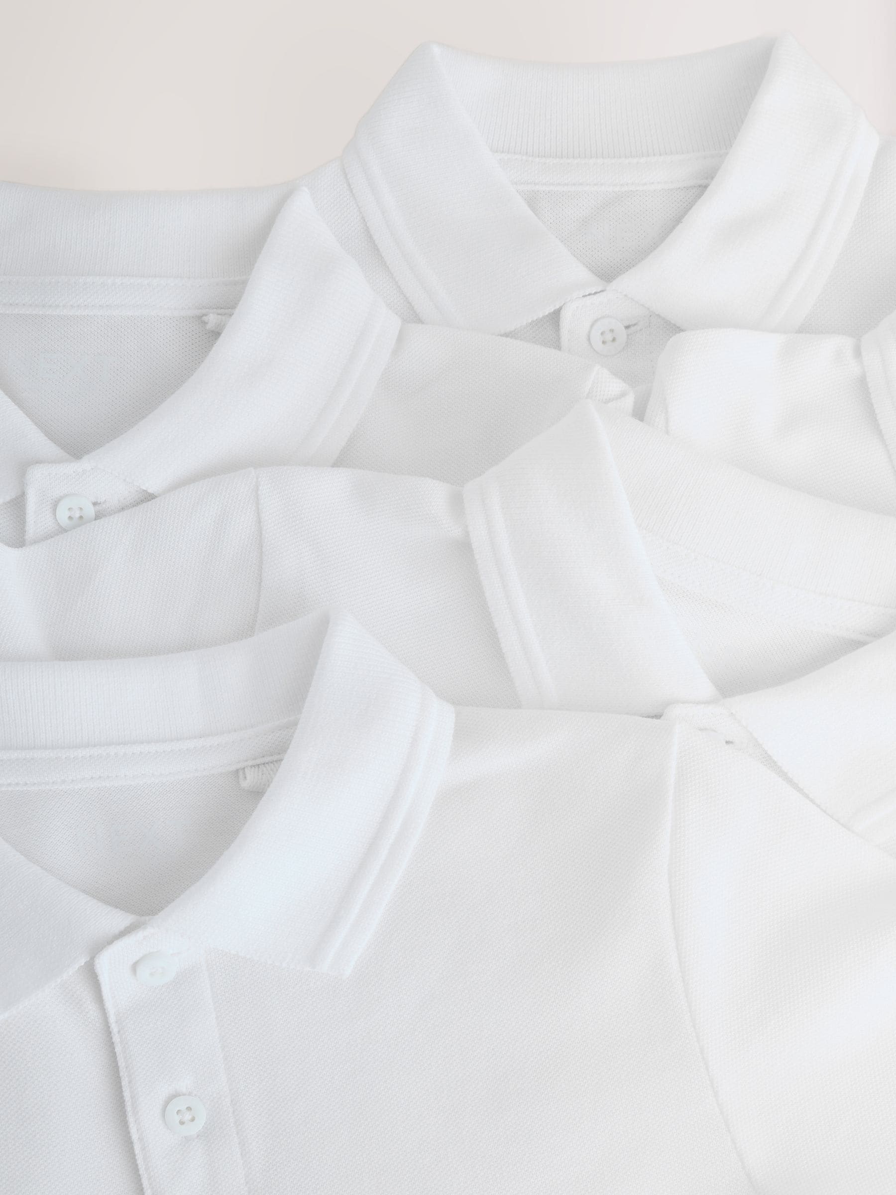 Dsiney Kidz - White Slim Fit Cotton School Short Sleeve Shirts 5 Pack (3-16yrs) image 5
