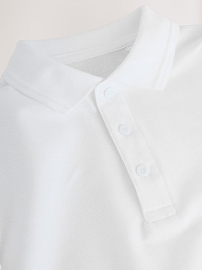 Dsiney Kidz - White Slim Fit Cotton School Short Sleeve Shirts 5 Pack (3-16yrs) image 6