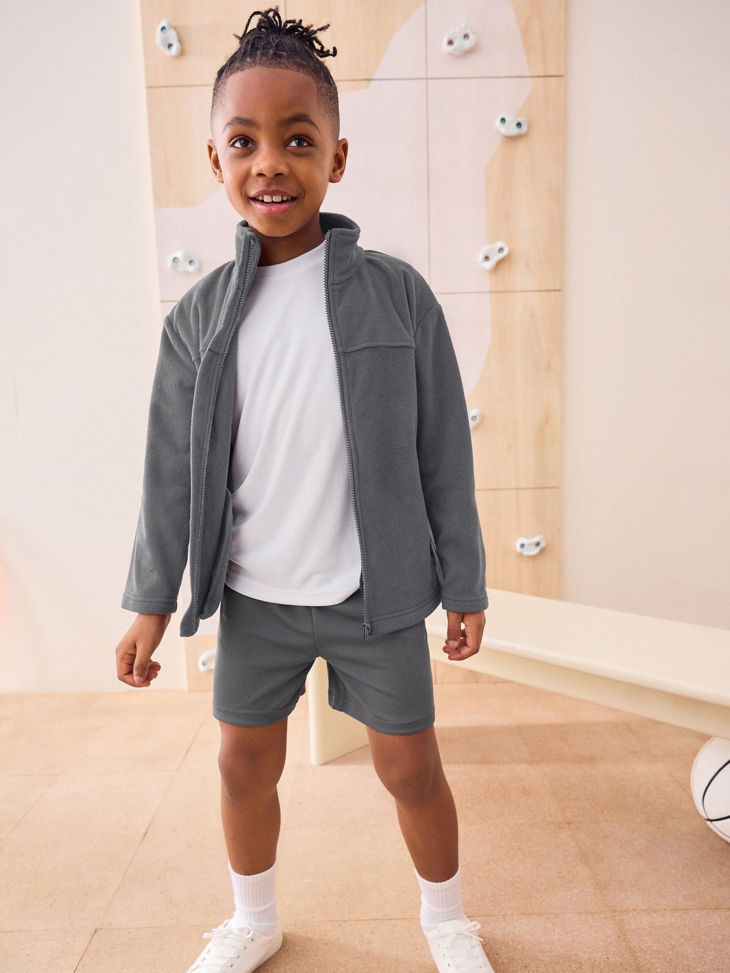 Dsiney Kidz - Grey Zip-Up Fleece Jacket With Pockets (3-16yrs) image 2
