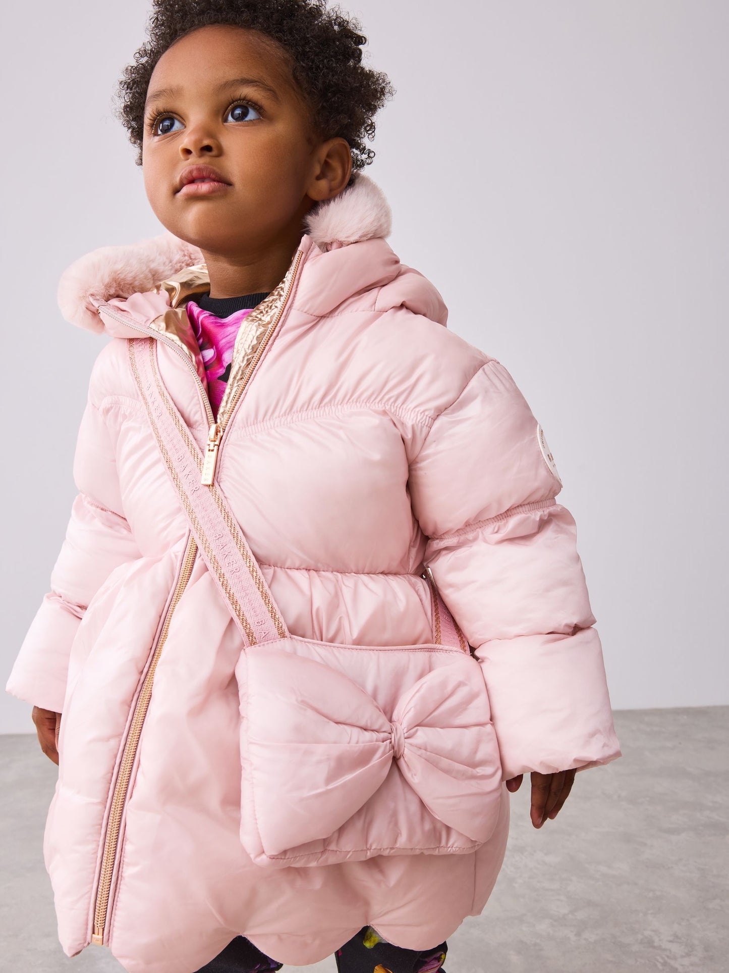 Baker by Ted Baker Shower Resistant Scallop Padded Coat With Detachable Bag image 3