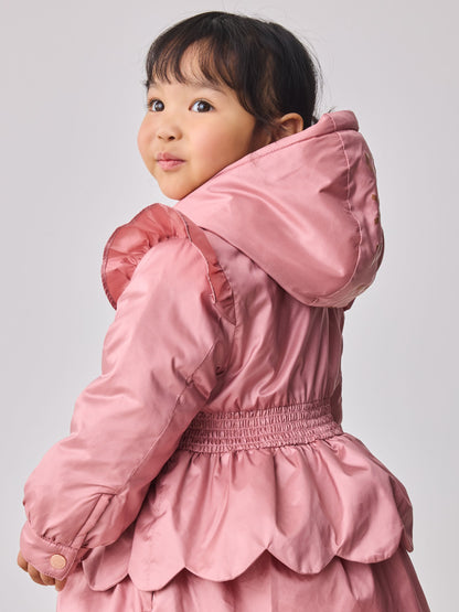 Baker by Ted Baker Pink Shower Resistant Lightweight Scallop Raincoat image 4