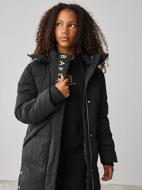 Baker by Ted Baker Girls Shower Resistant Longline Padded Coat image 1