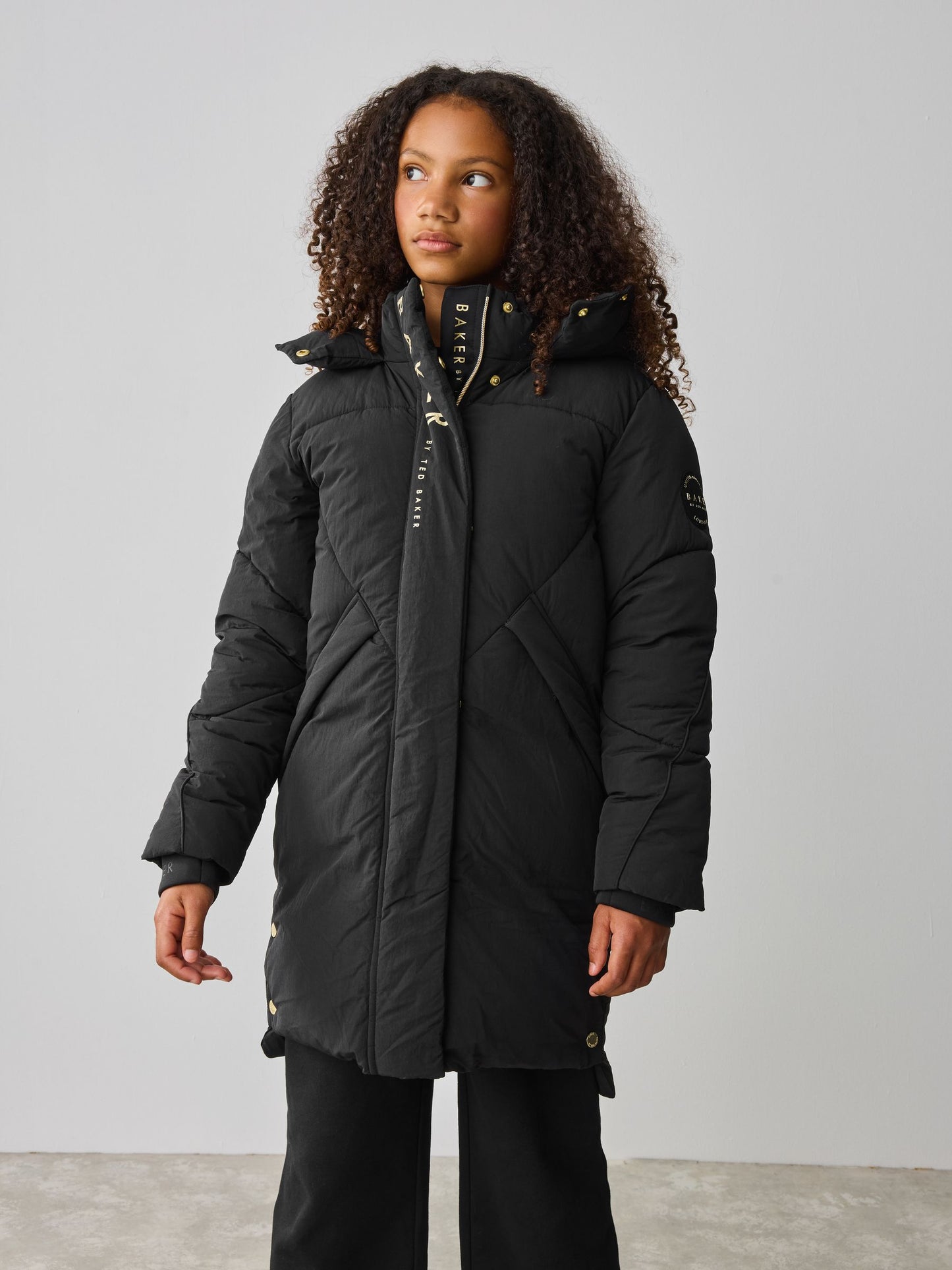 Baker by Ted Baker Girls Shower Resistant Longline Padded Coat image 5