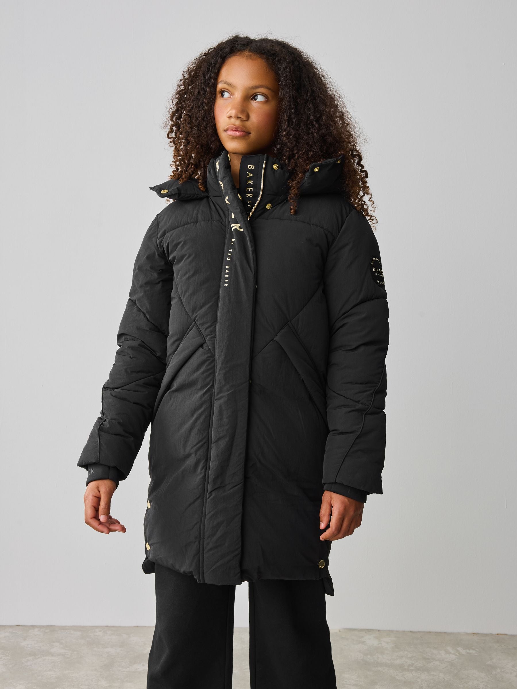 Baker by Ted Baker Girls Shower Resistant Longline Padded Coat image 5