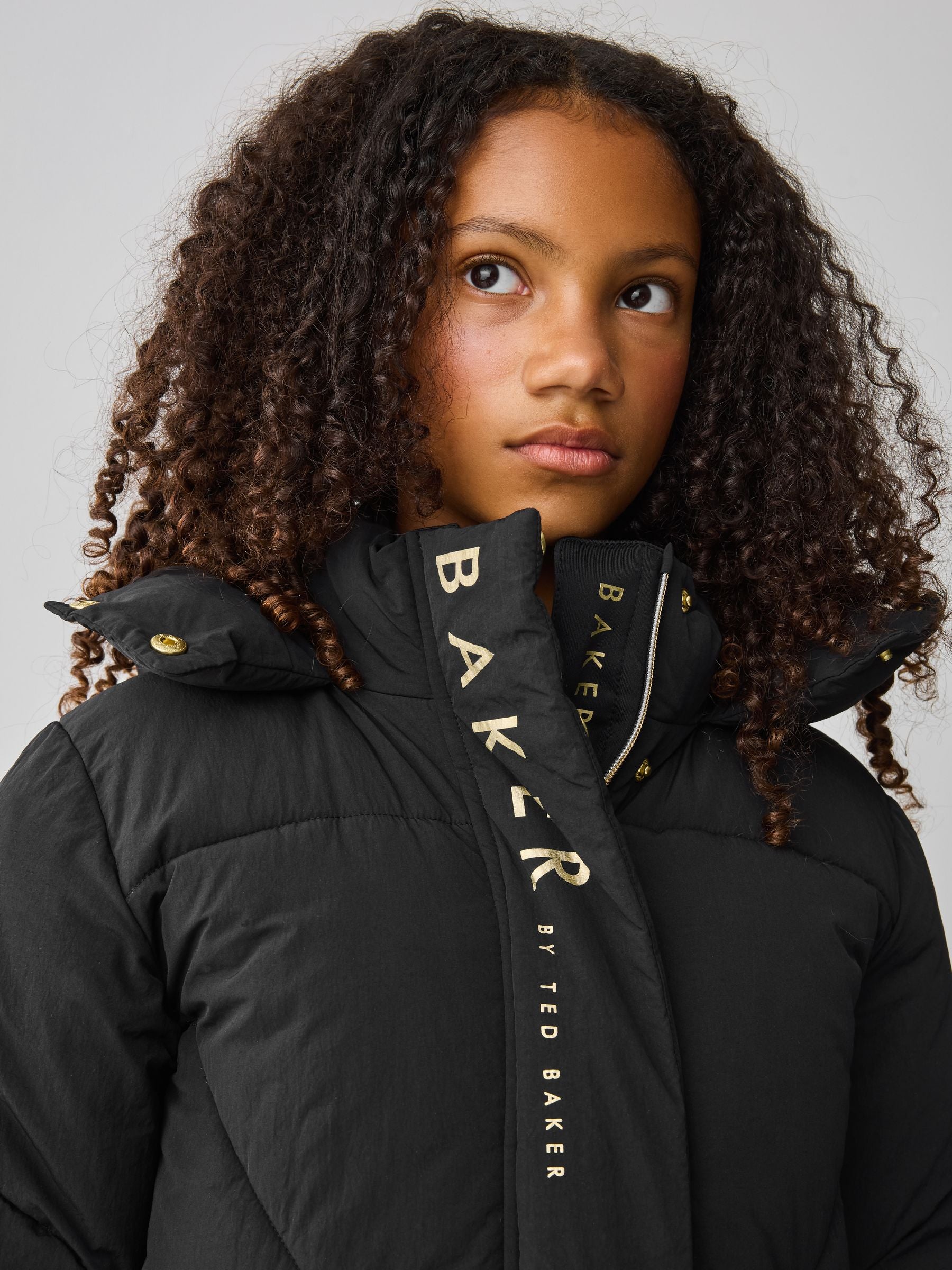 Baker by Ted Baker Girls Shower Resistant Longline Padded Coat image 7