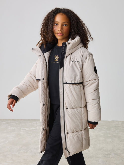 Baker by Ted Baker Girls Shower Resistant Longline Padded Coat image 1