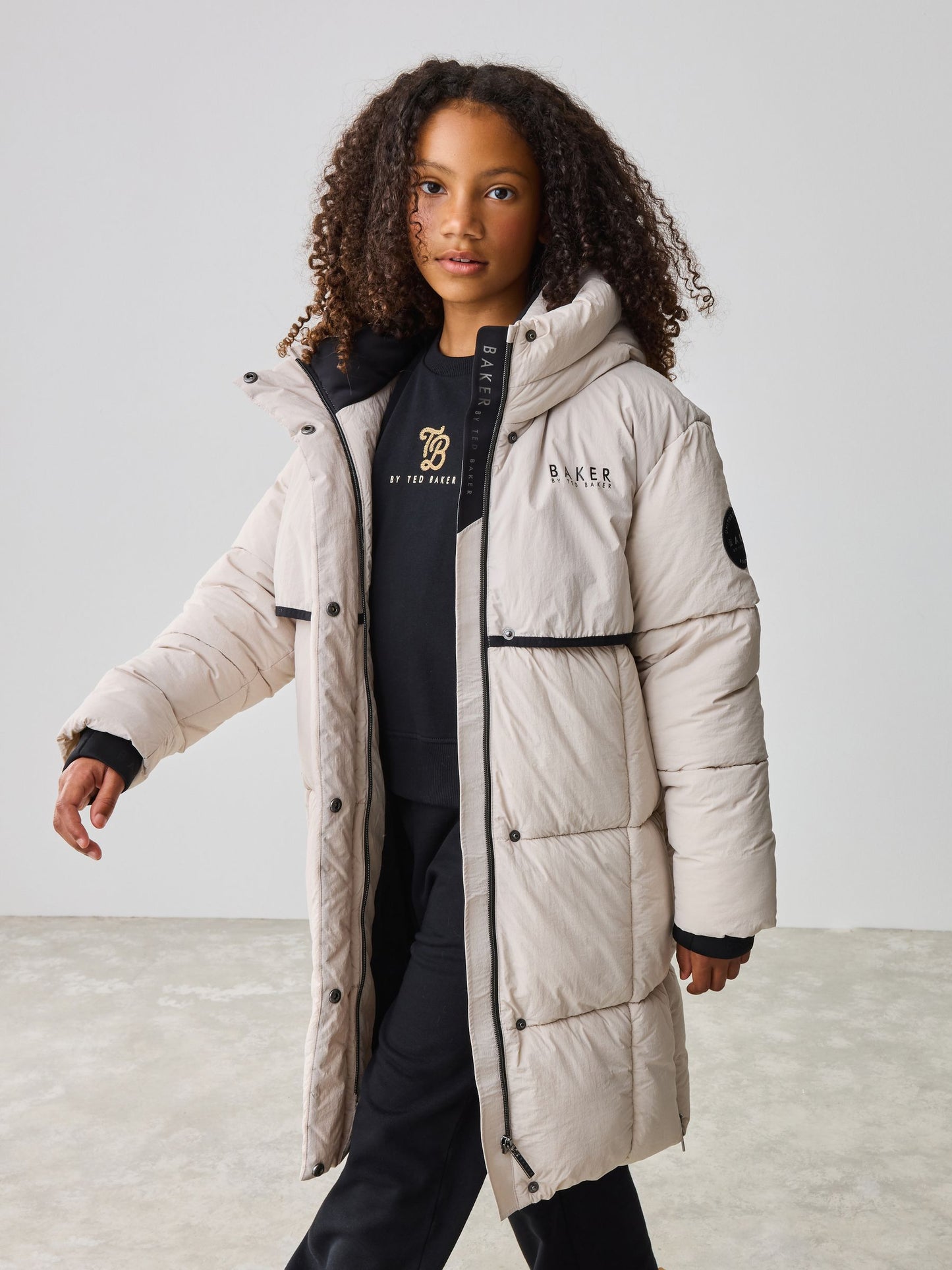 Baker by Ted Baker Girls Shower Resistant Longline Padded Coat image 1