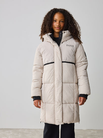 Baker by Ted Baker Girls Shower Resistant Longline Padded Coat image 2