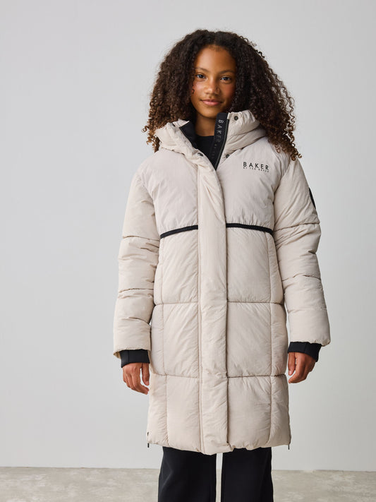 Baker by Ted Baker Girls Shower Resistant Longline Padded Coat image 2