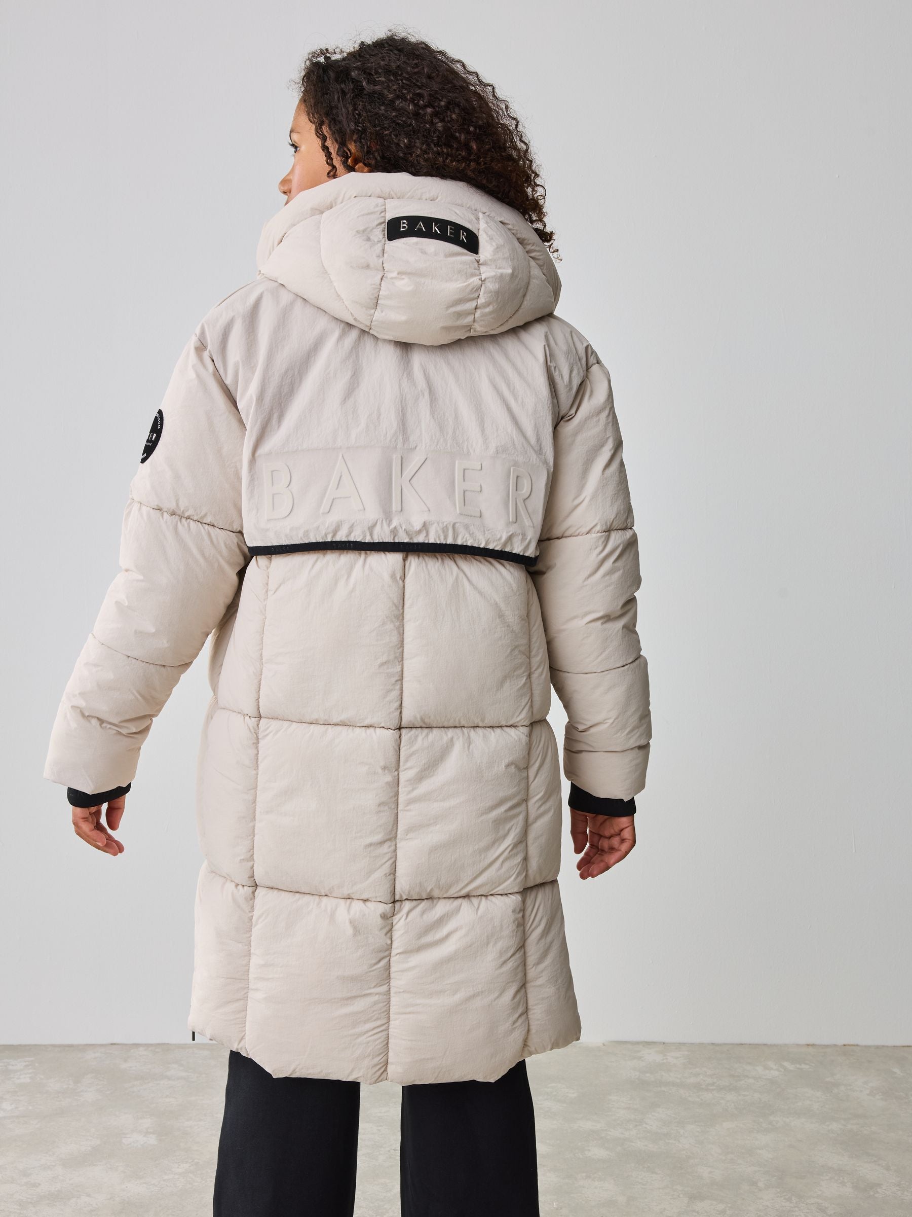 Baker by Ted Baker Girls Shower Resistant Longline Padded Coat image 3