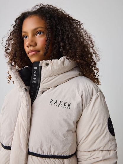 Baker by Ted Baker Girls Shower Resistant Longline Padded Coat image 5