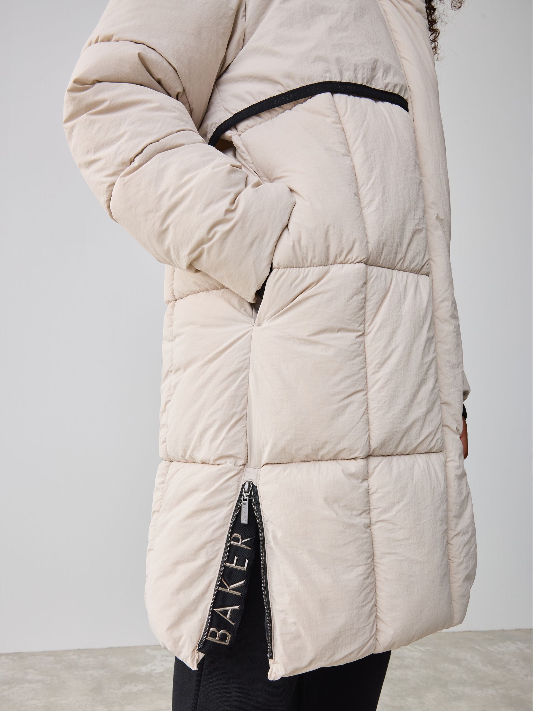 Baker by Ted Baker Girls Shower Resistant Longline Padded Coat image 9