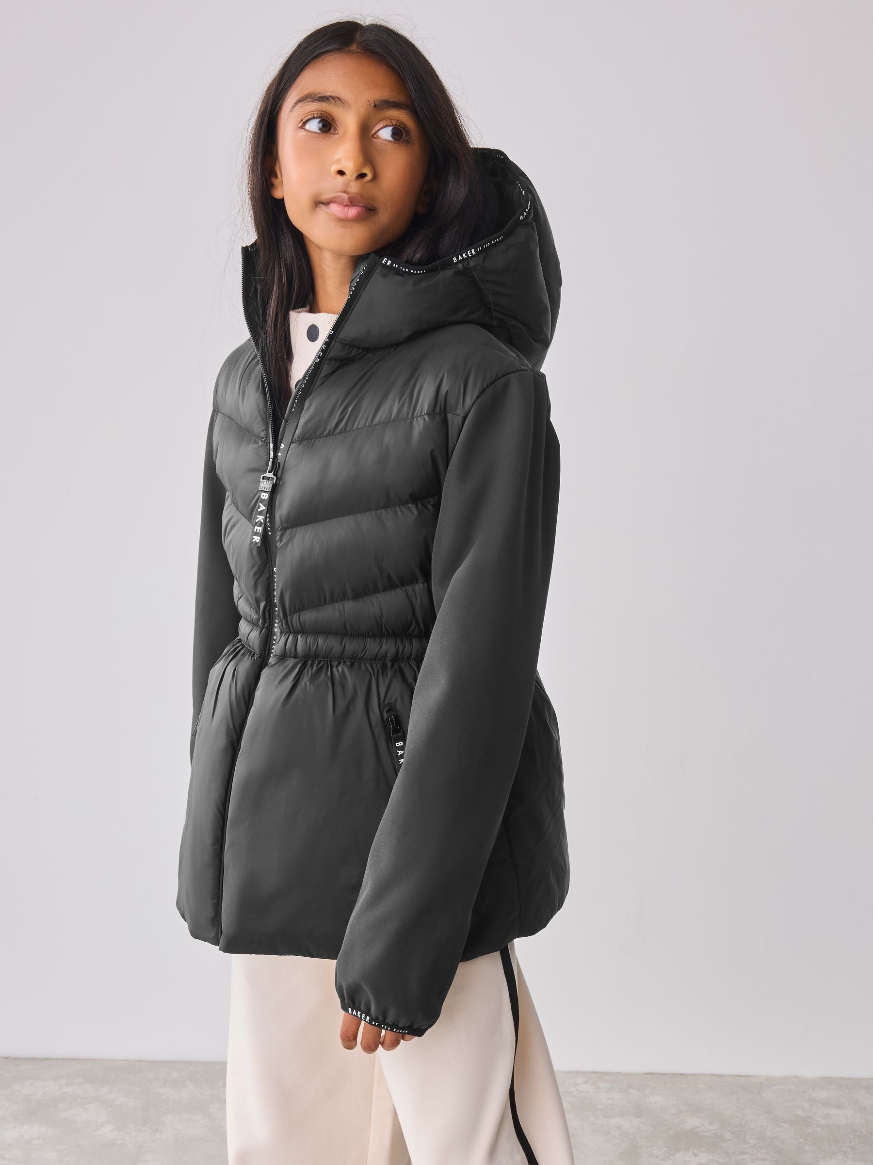 Baker by Ted Baker Shower Resistant Lightweight Padded Peplum Coat image 1