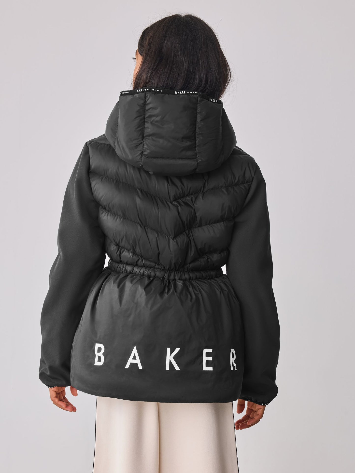 Baker by Ted Baker Shower Resistant Lightweight Padded Peplum Coat image 4