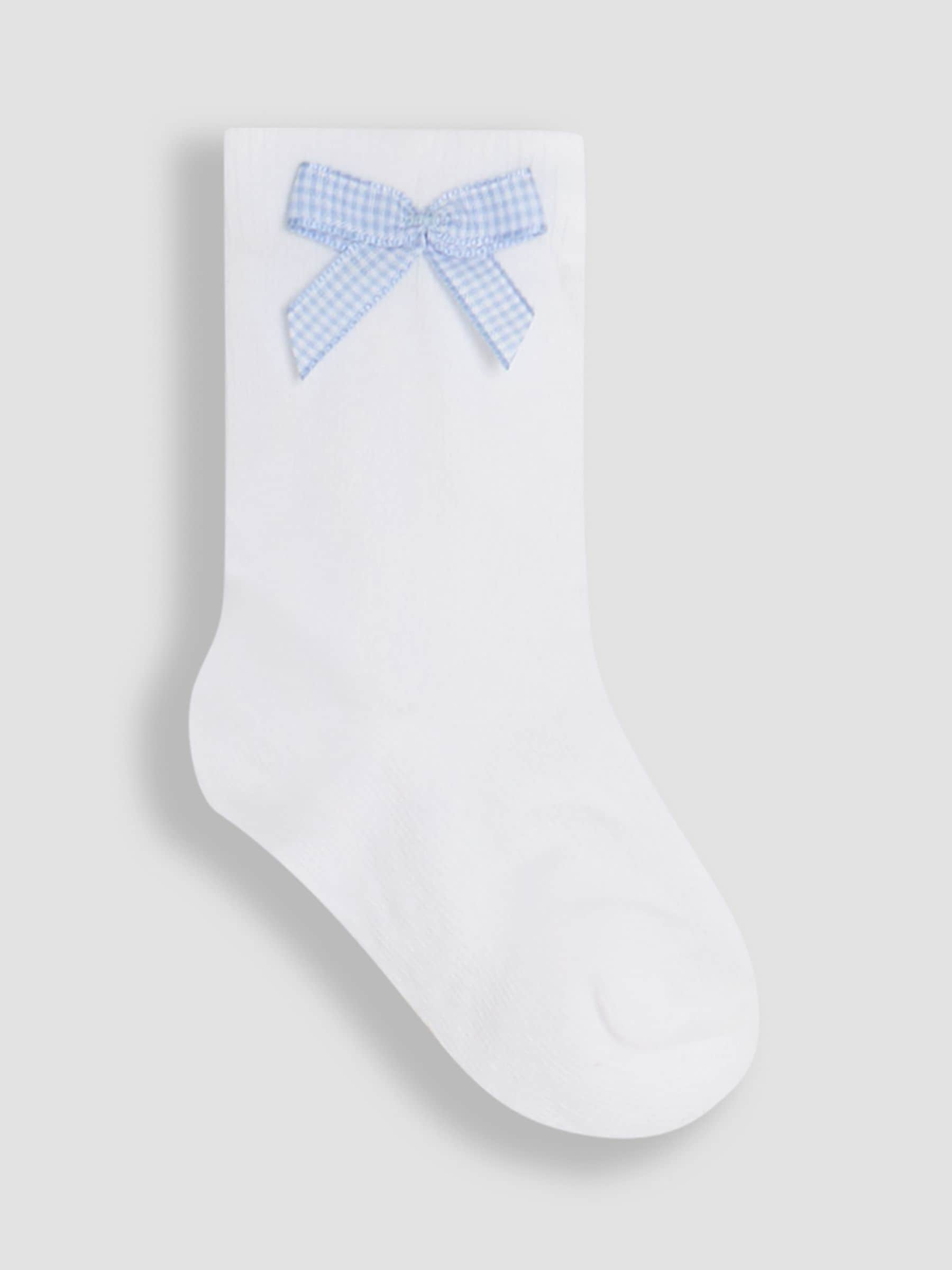JoJo Maman Bébé Blue Frilly Socks 3 Pack image 3