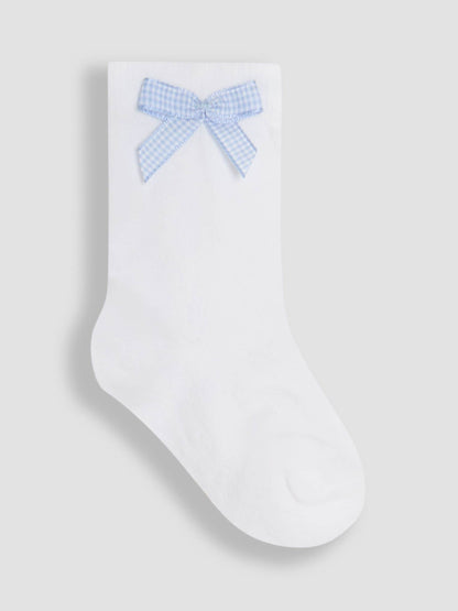 JoJo Maman Bébé Blue Frilly Socks 3 Pack image 3