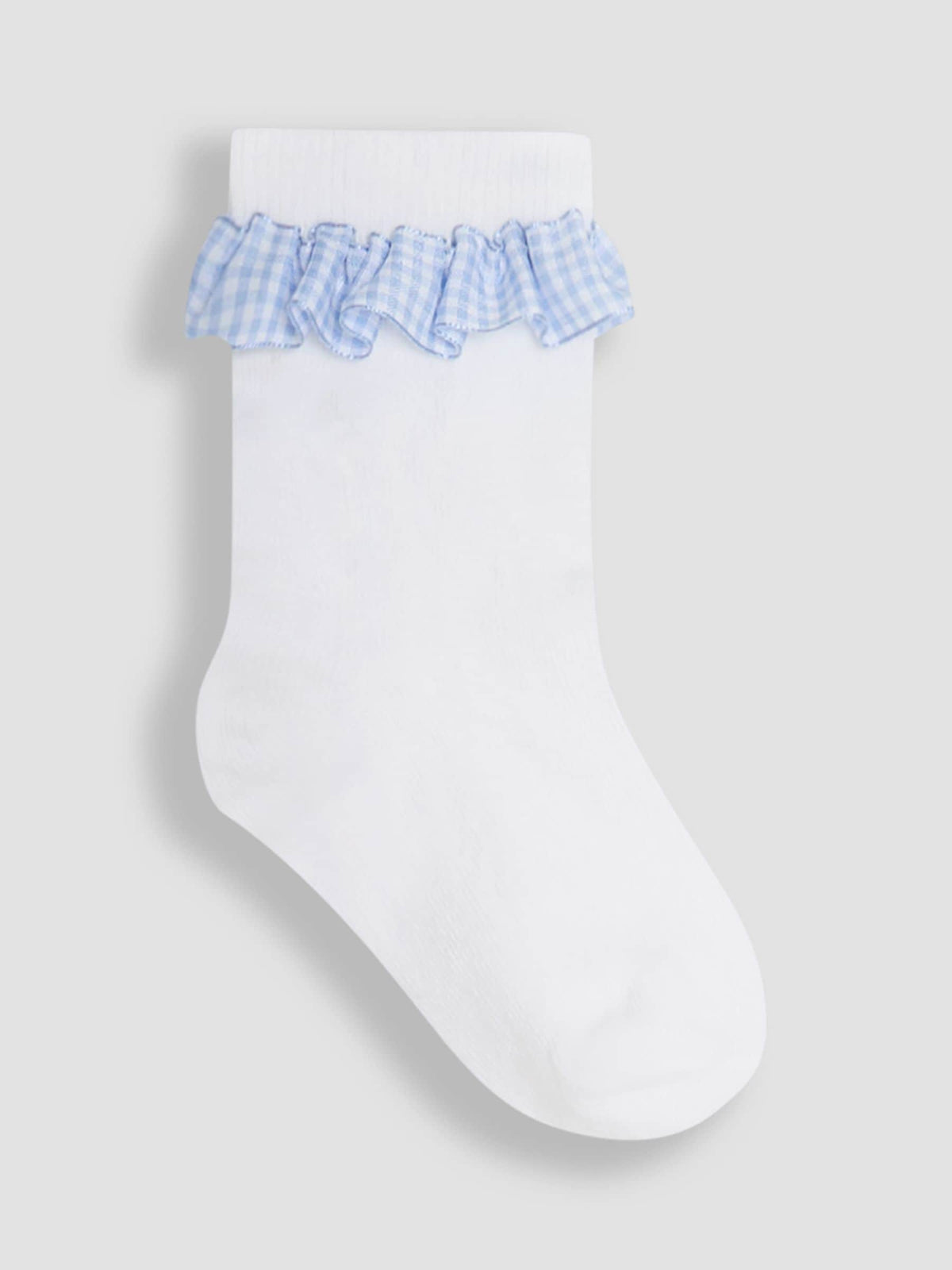JoJo Maman Bébé Blue Frilly Socks 3 Pack image 4