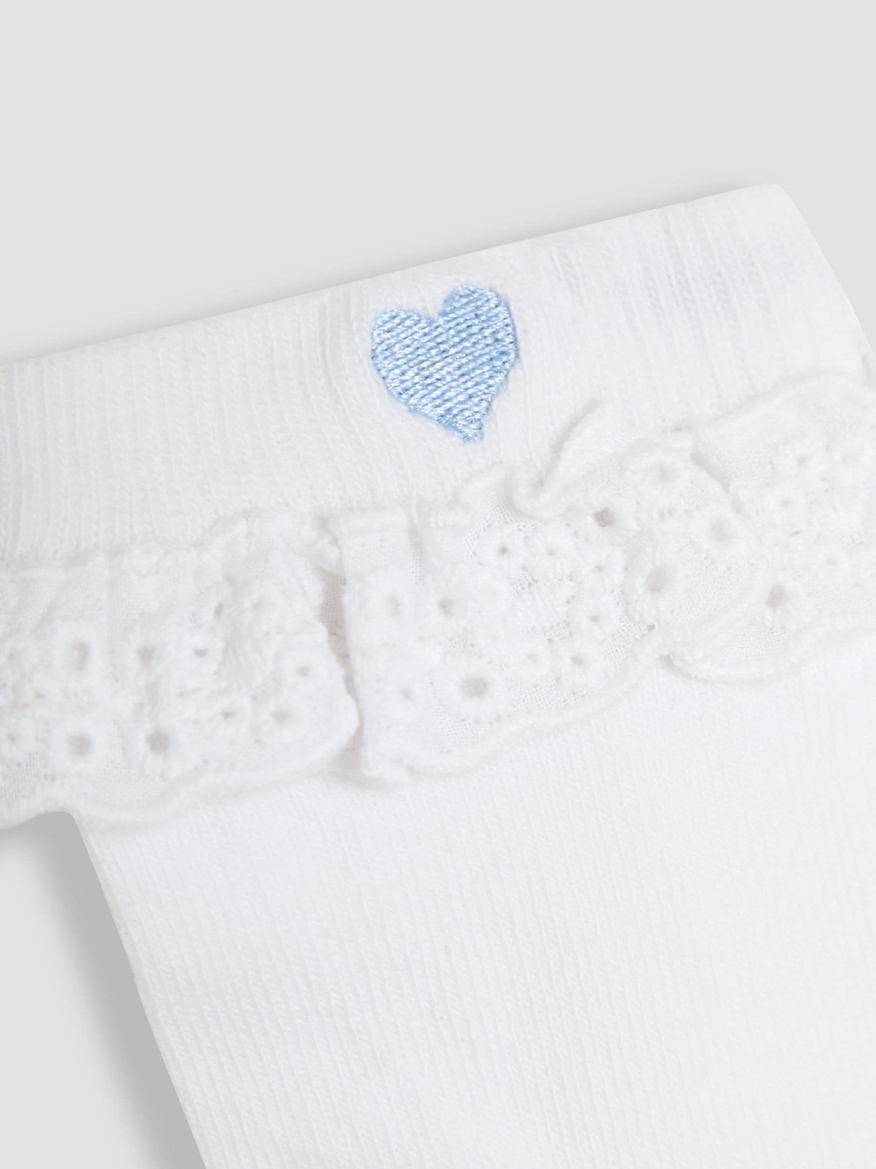 JoJo Maman Bébé Blue Frilly Socks 3 Pack image 5