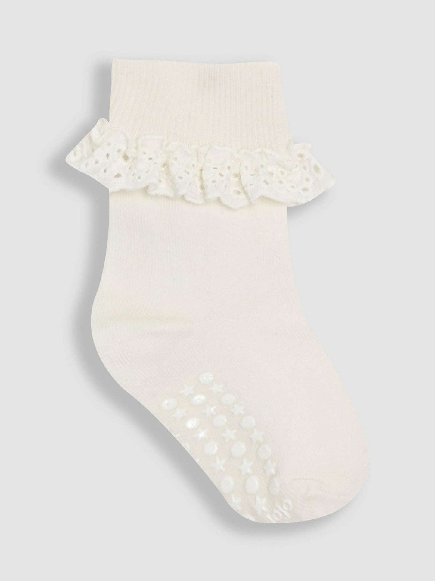JoJo Maman Bébé Khaki Frilly Socks 3 Pack image 3