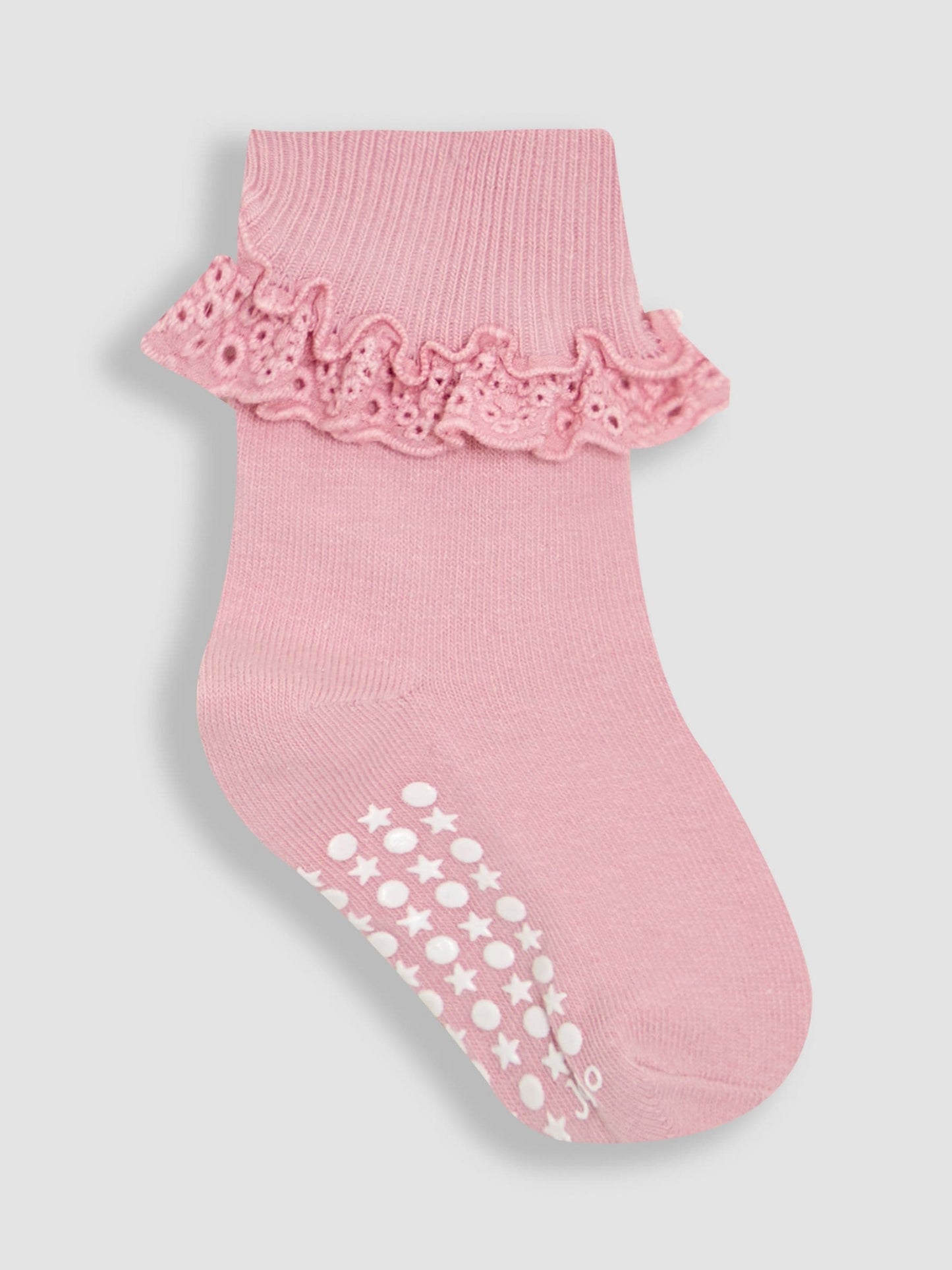JoJo Maman Bébé Khaki Frilly Socks 3 Pack image 4