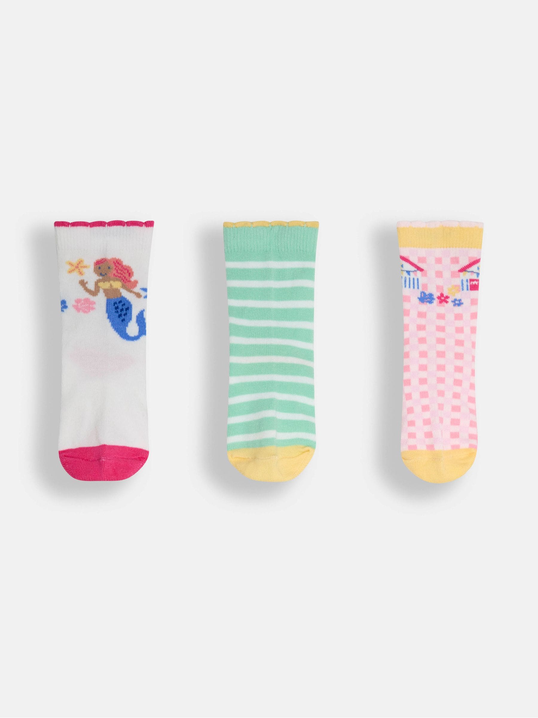 JoJo Maman Bébé Blue 3-Pack Socks image 2