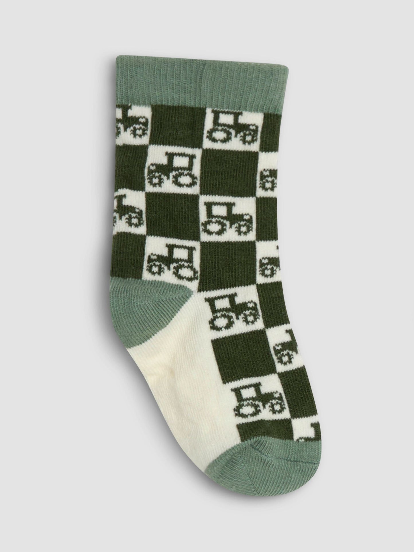 JoJo Maman Bébé Green 3-Pack Tractor Socks image 2