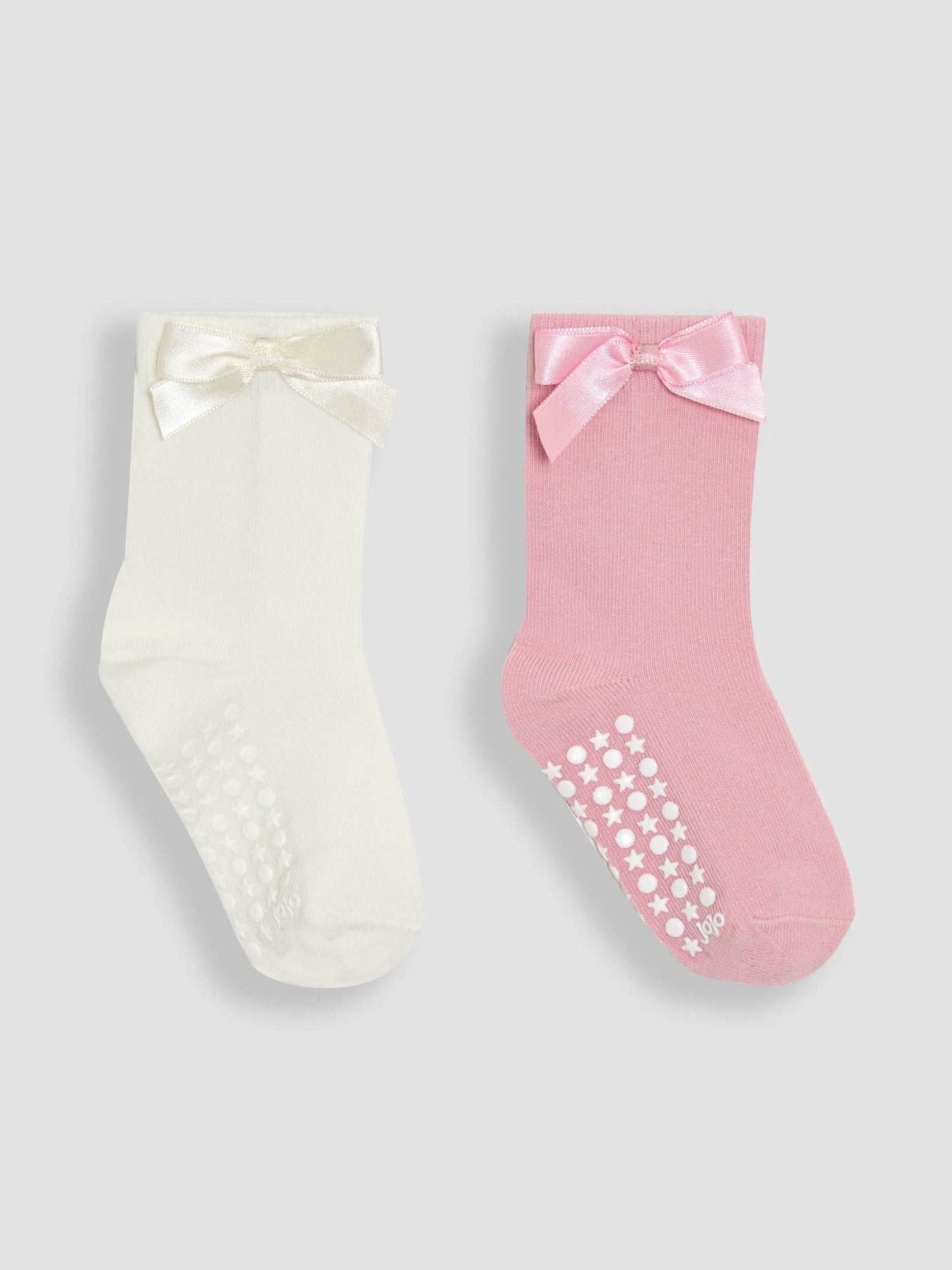 JoJo Maman Bébé Pink Bow Socks 2 Pack image 1
