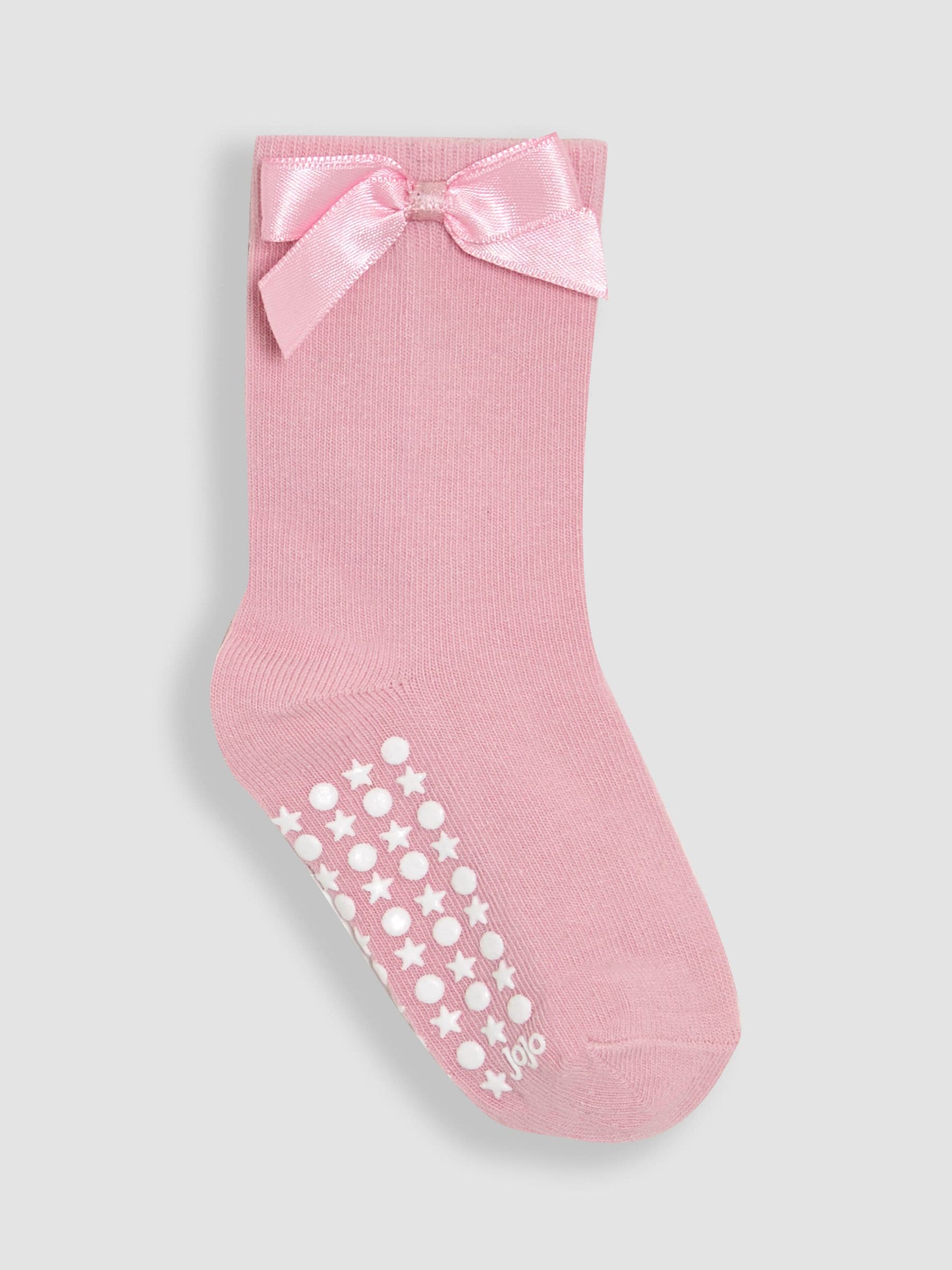 JoJo Maman Bébé Pink Bow Socks 2 Pack image 2