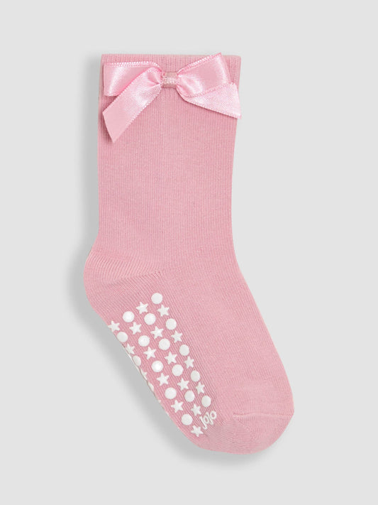 JoJo Maman Bébé Pink Bow Socks 2 Pack image 2