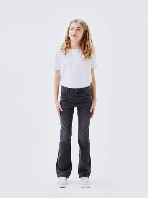 Dsiney Kidz - Name It Grey Girls Flare Jeans With Adjustable Waist image 1