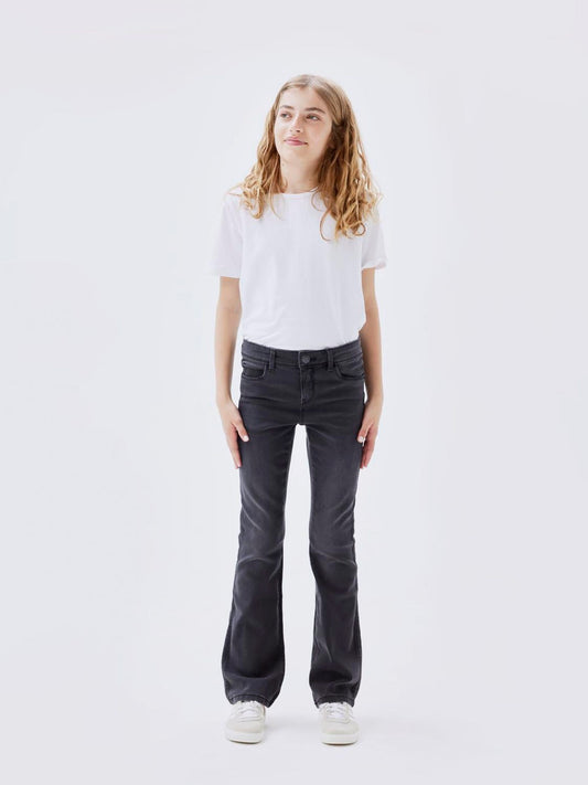Dsiney Kidz - Name It Grey Girls Flare Jeans With Adjustable Waist image 1
