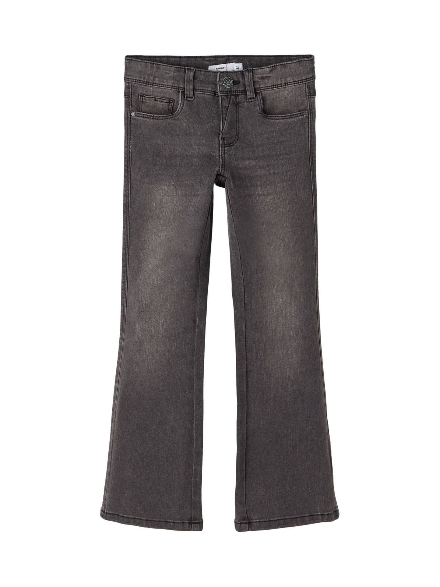 Dsiney Kidz - Name It Grey Girls Flare Jeans With Adjustable Waist image 3