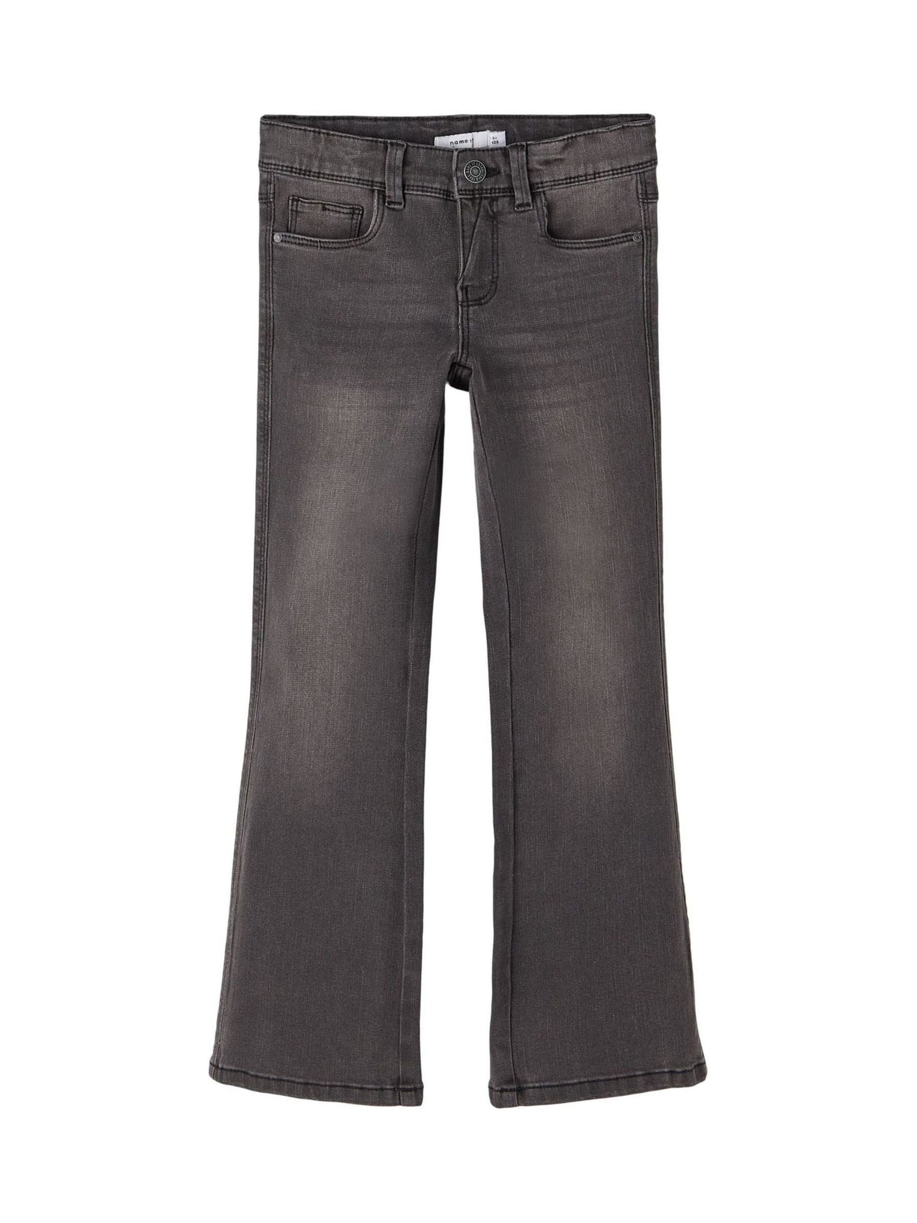 Dsiney Kidz - Name It Grey Girls Flare Jeans With Adjustable Waist image 3