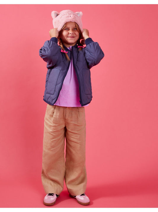 Angels By Accessorize Pink Girls Fluffy Faux Fur Cat Winter Chullo Hat image 2