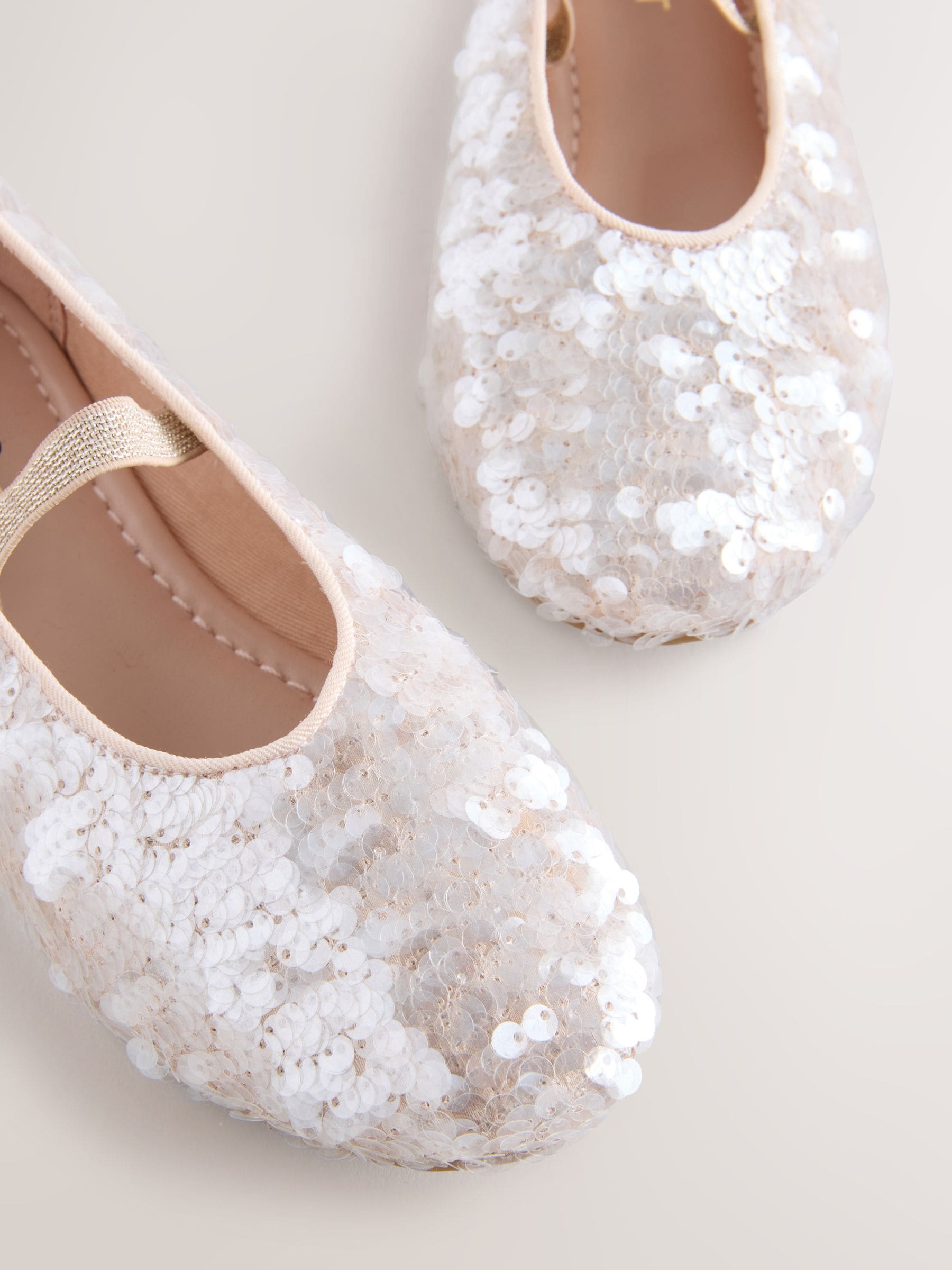 Ivory Standard Fit (F) Sequin Ballet Shoes image 3