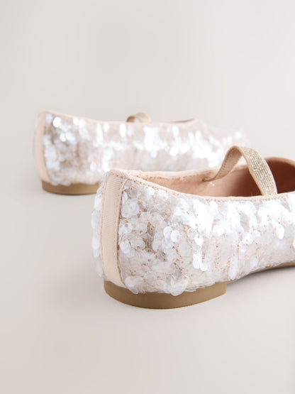 Ivory Standard Fit (F) Sequin Ballet Shoes image 5
