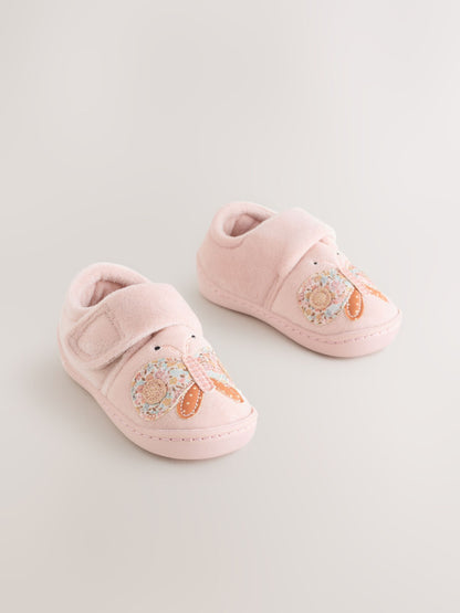 Pink Butterfly Cupsole Slippers image 1